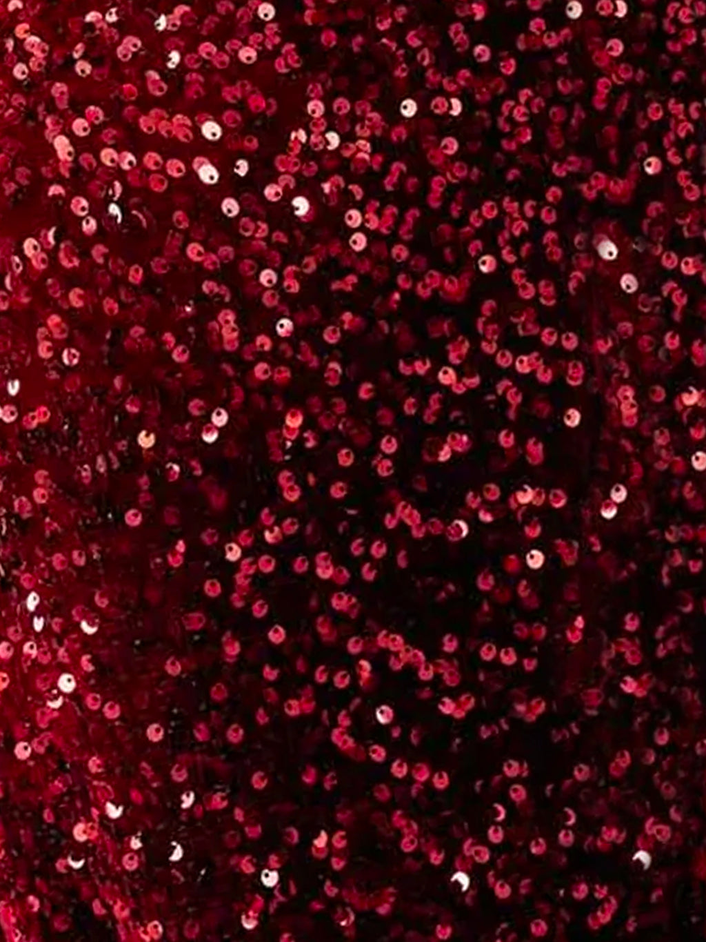 Vestido de lentejuelas burdeos con espalda con cordones