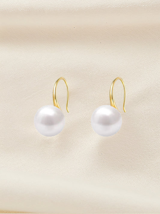 Gold Pearl Earrings