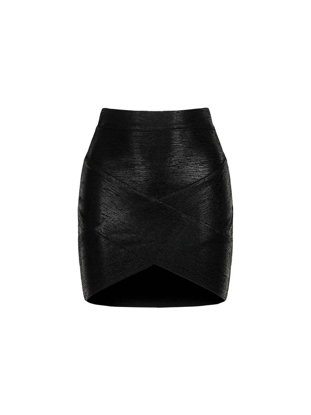 High Waist Cross Bandage Mini Skirt