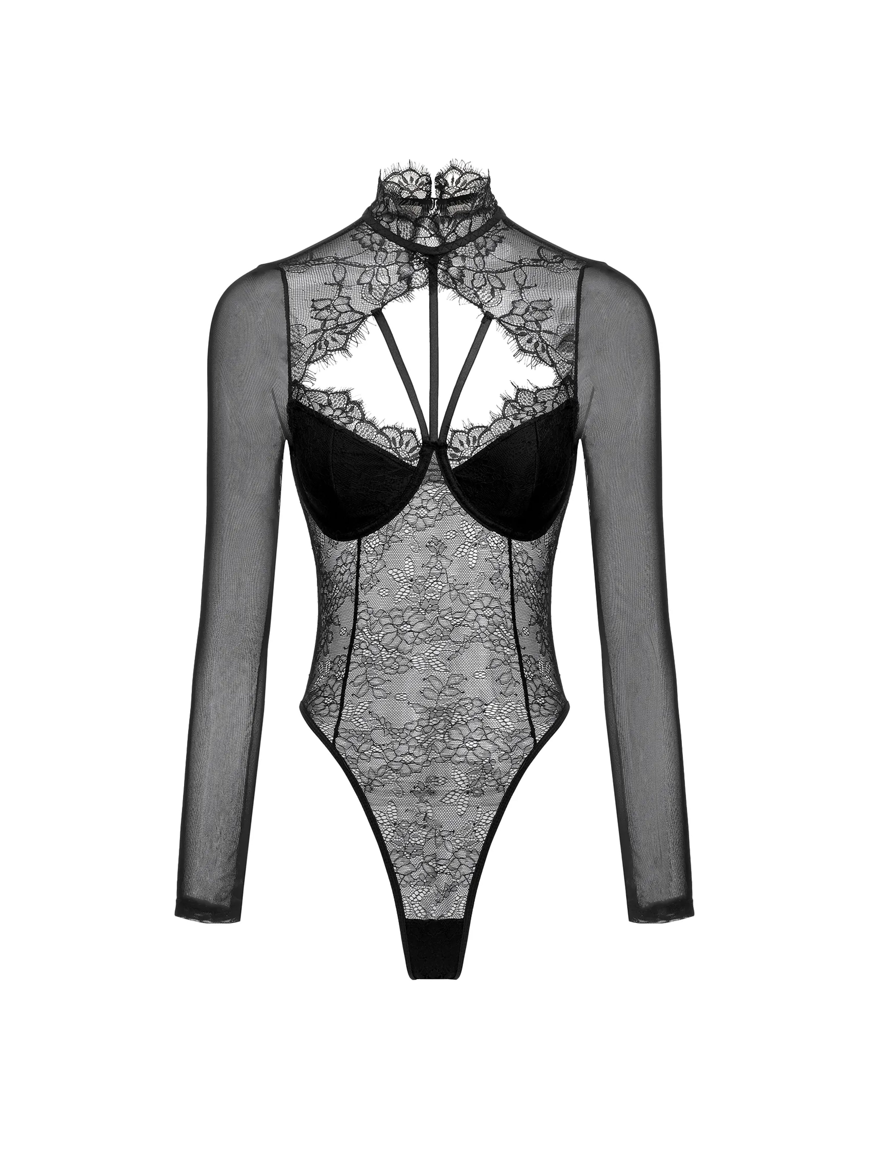 Lace Long Sleeve Jumpsuit