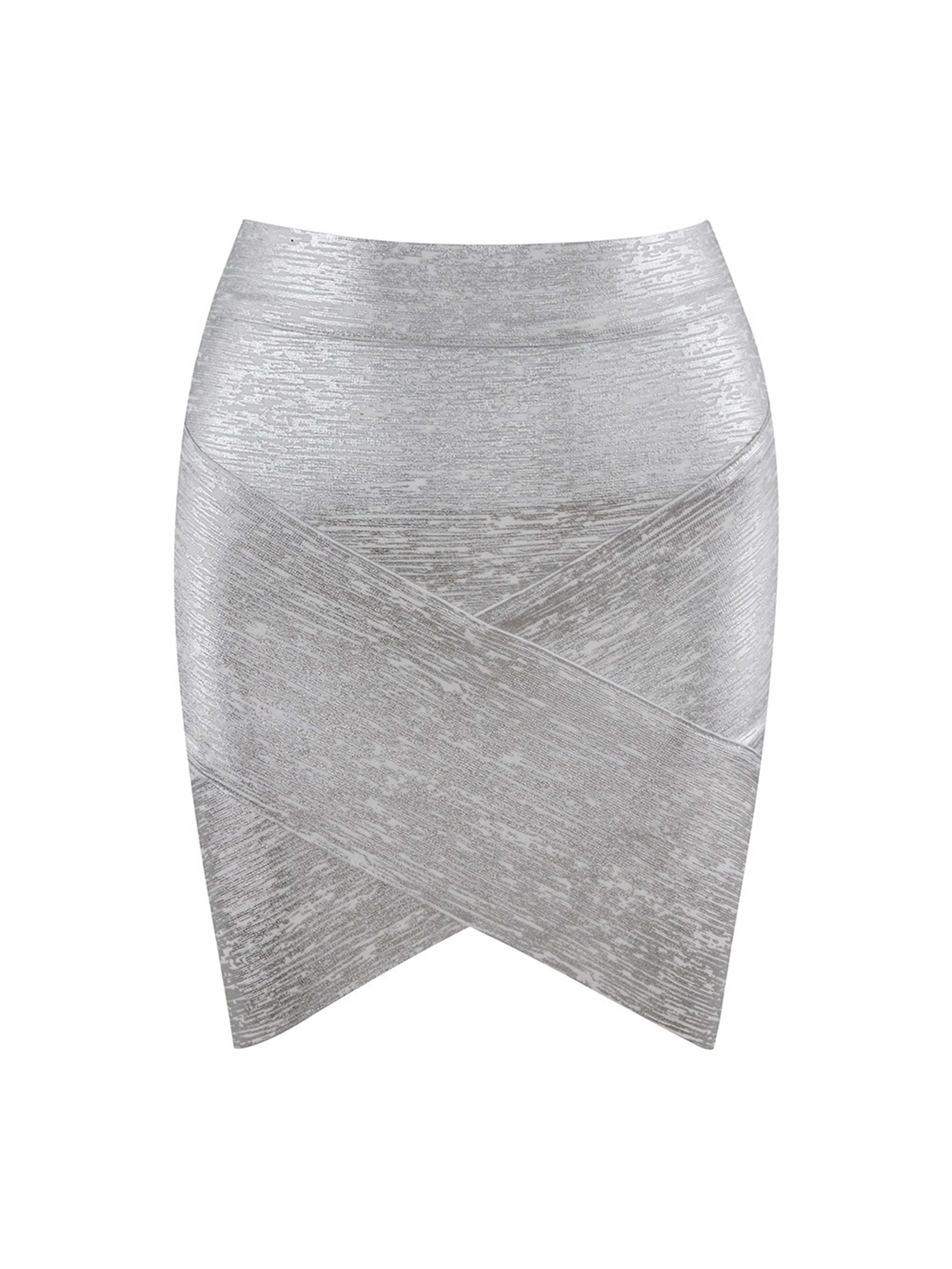 High Waist Cross Bandage Mini Skirt