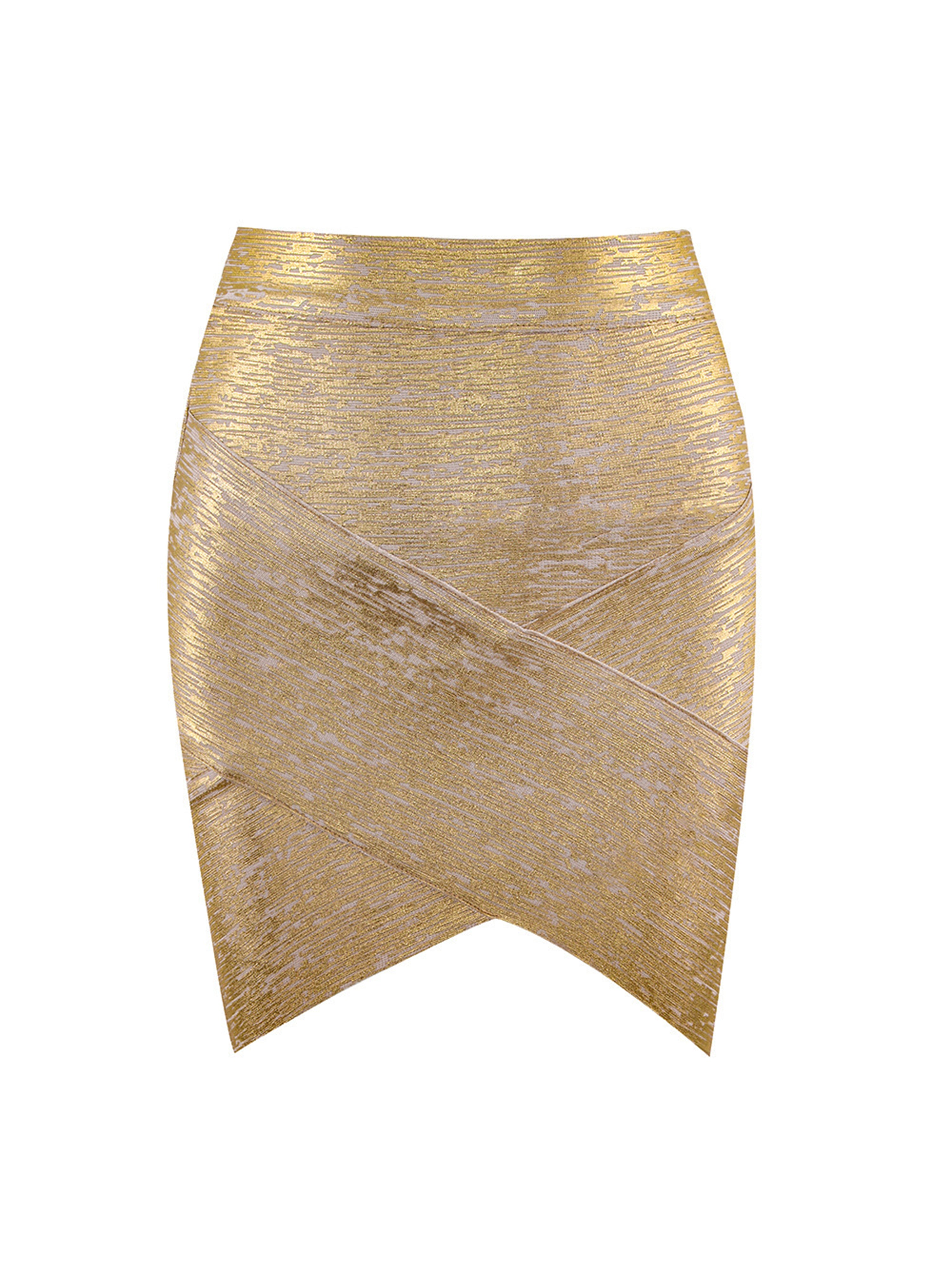 High Waist Cross Bandage Mini Skirt
