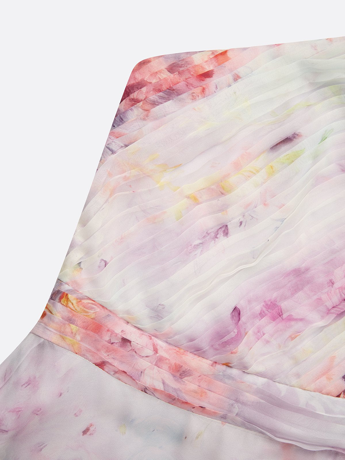 Floral Chiffon Floor-length Dress with Halter Neck