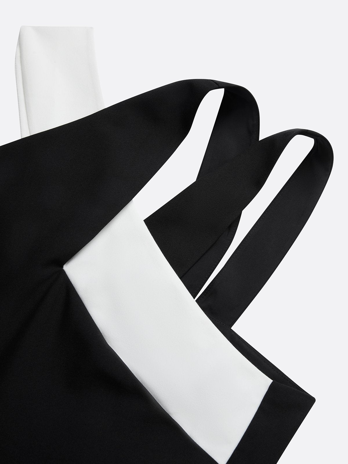 Asymmetric Color Block Crepe Jumpsuit with Pocket