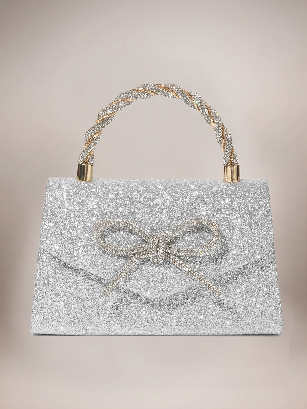 Rhinestone Bow Clutch