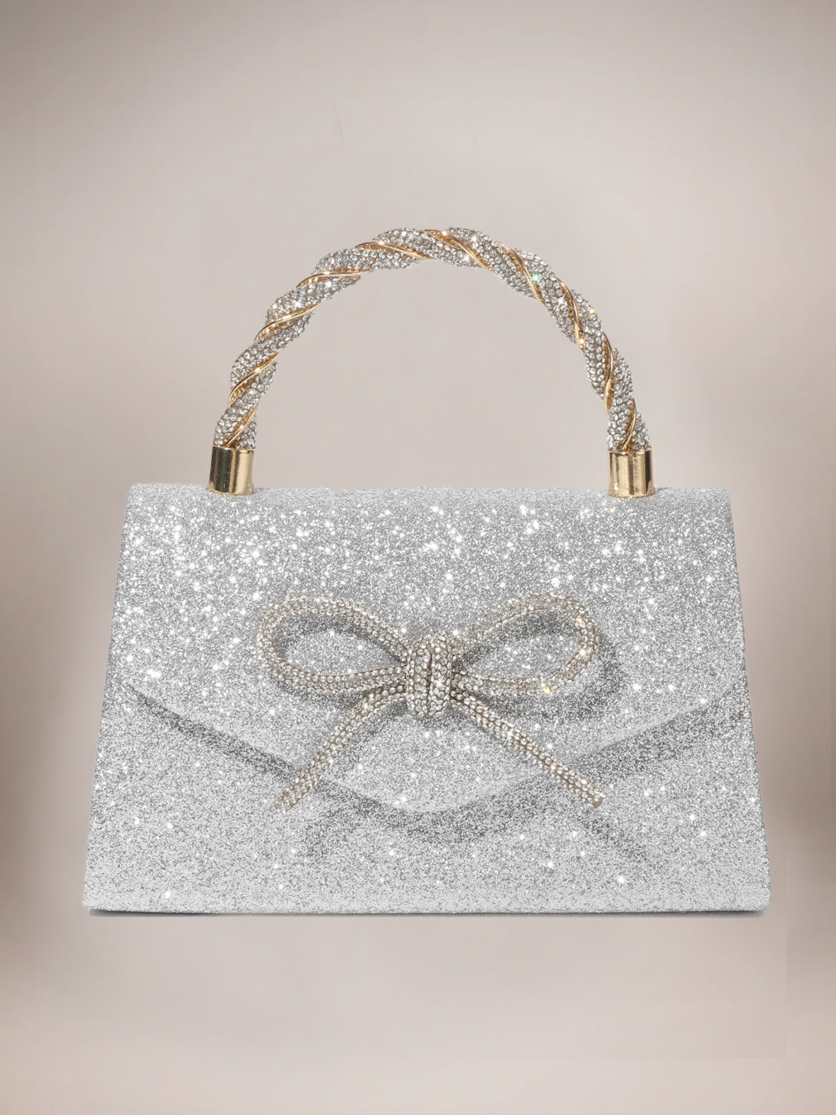 Rhinestone Bow Clutch