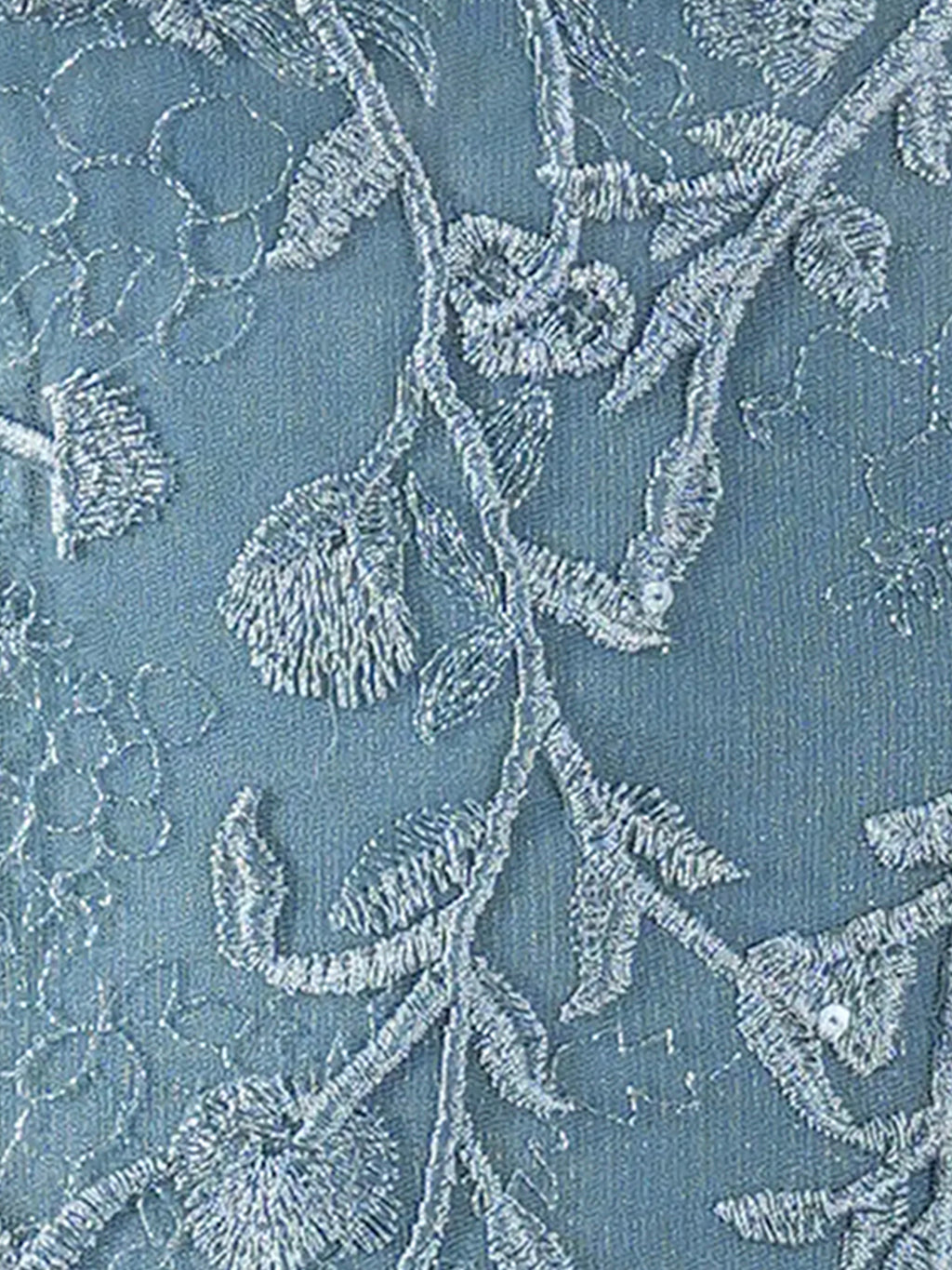 Ice Blue Elegant Lace A-Line Gown with Tulle