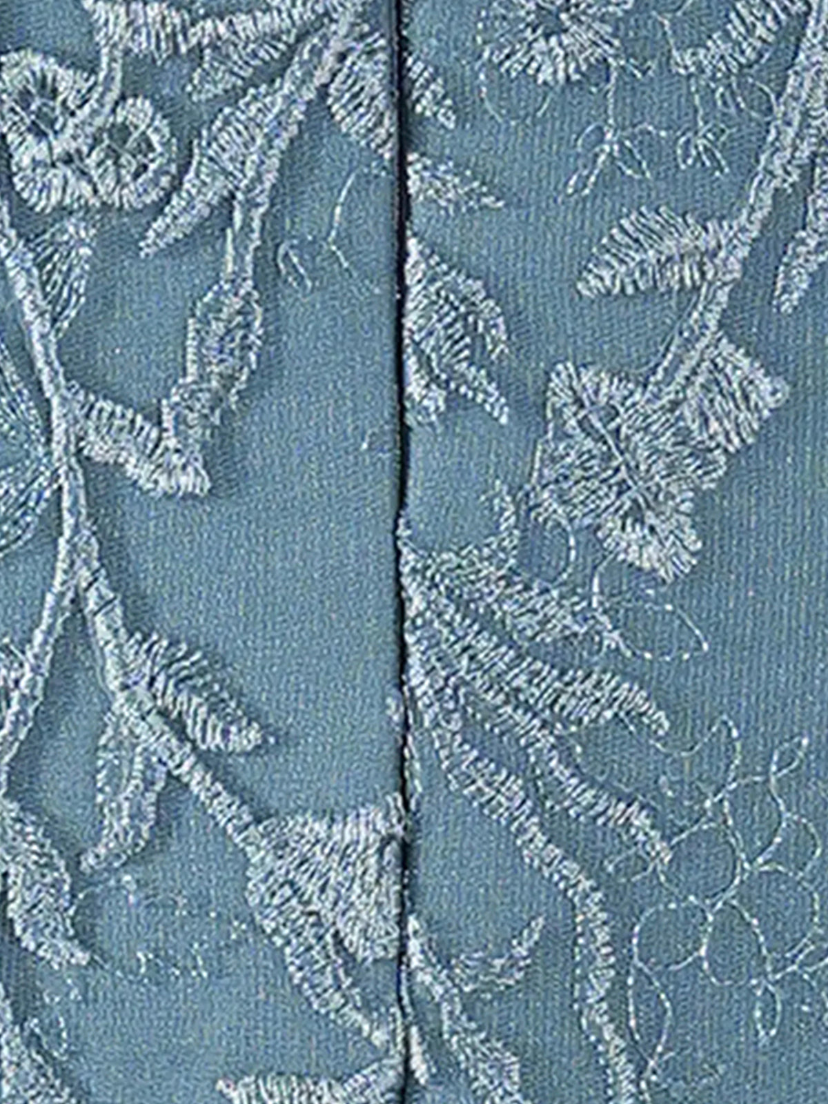 Ice Blue Elegant Lace A-Line Gown with Tulle