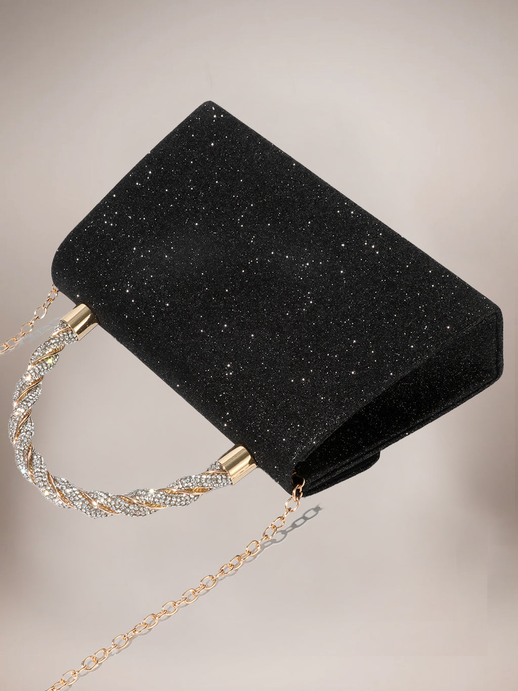Rhinestone Bow Clutch