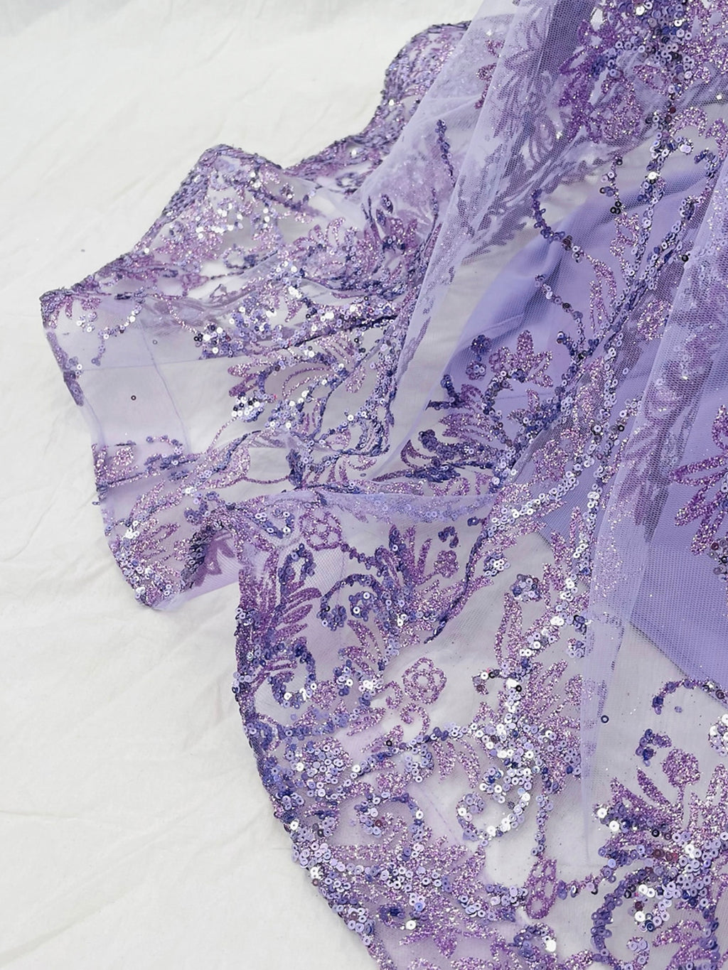 Sleeveless Mermaid Dress with Lace and Sequins