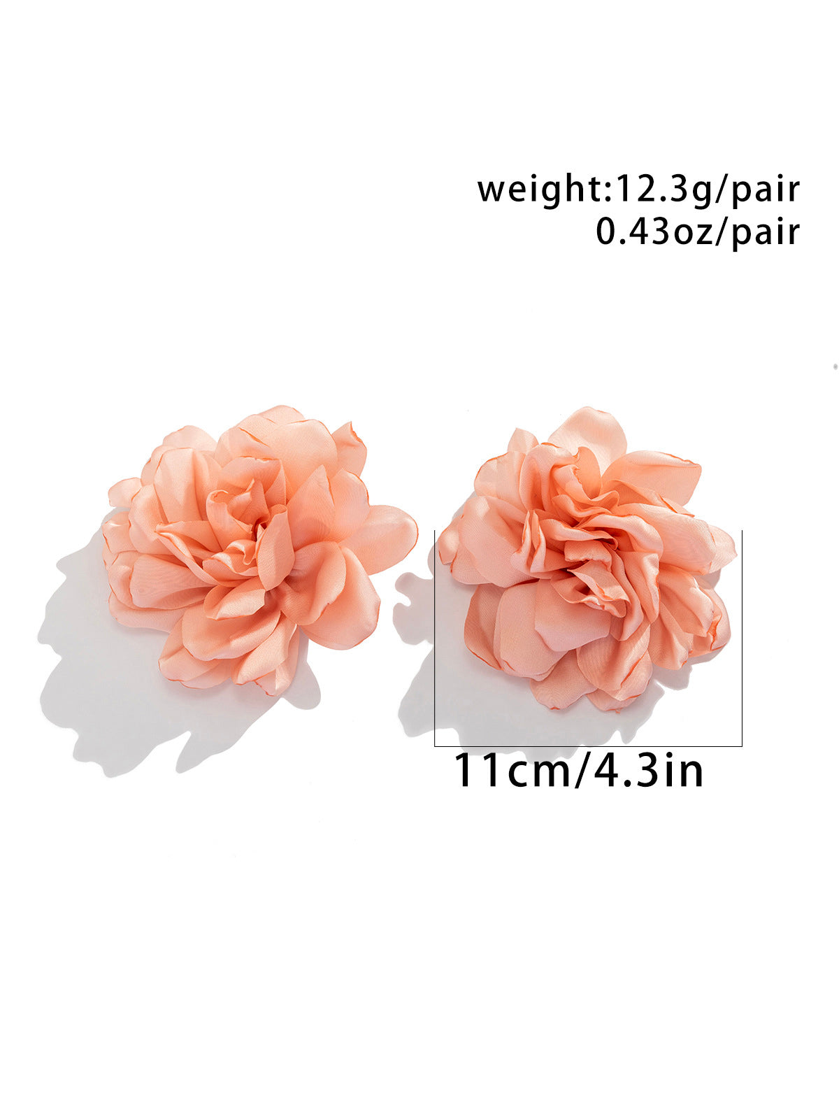 Pendientes con diseño floral 3D burdeos