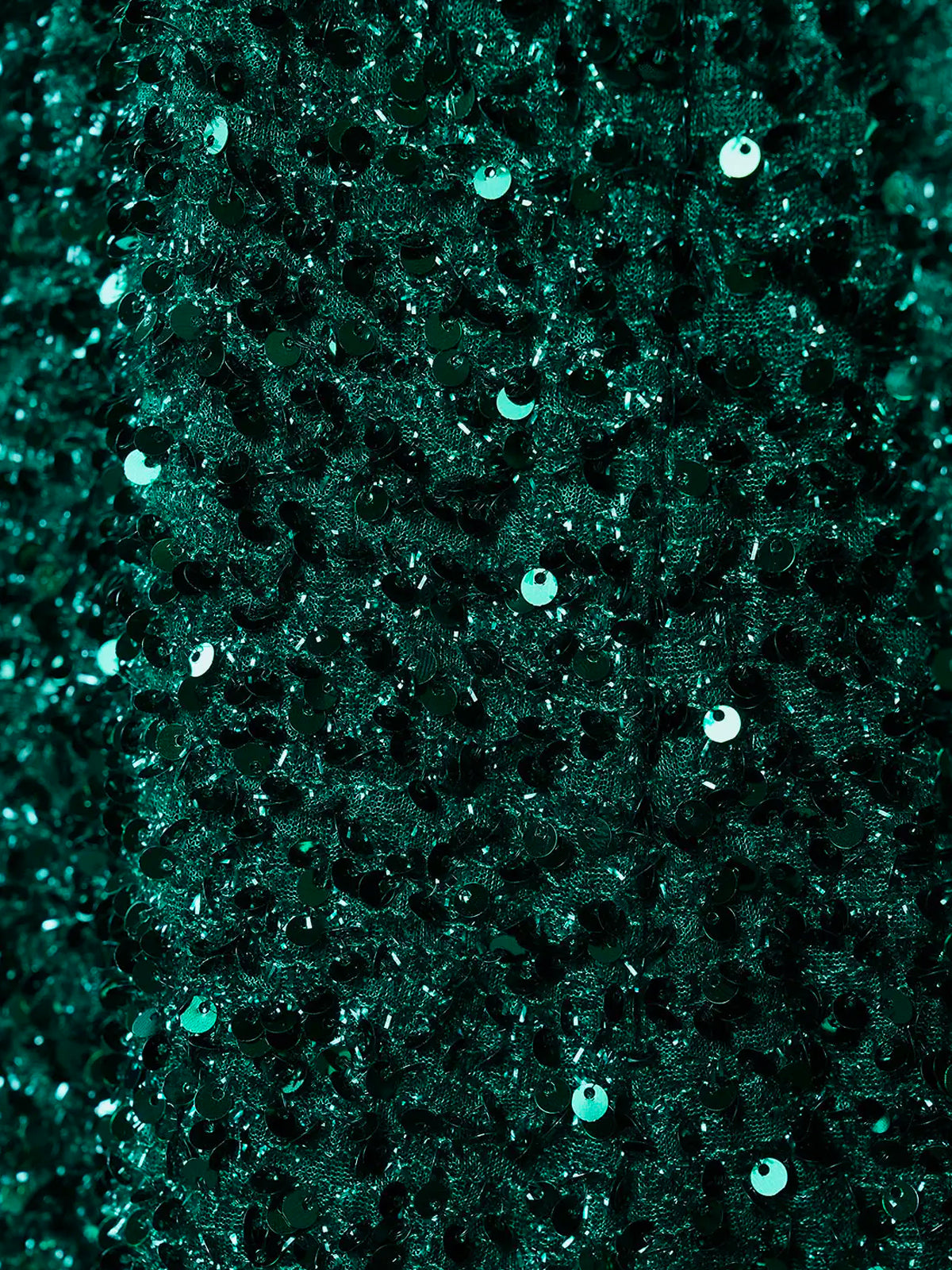 Emerald Mermaid Sequins Dress with Ruched Back