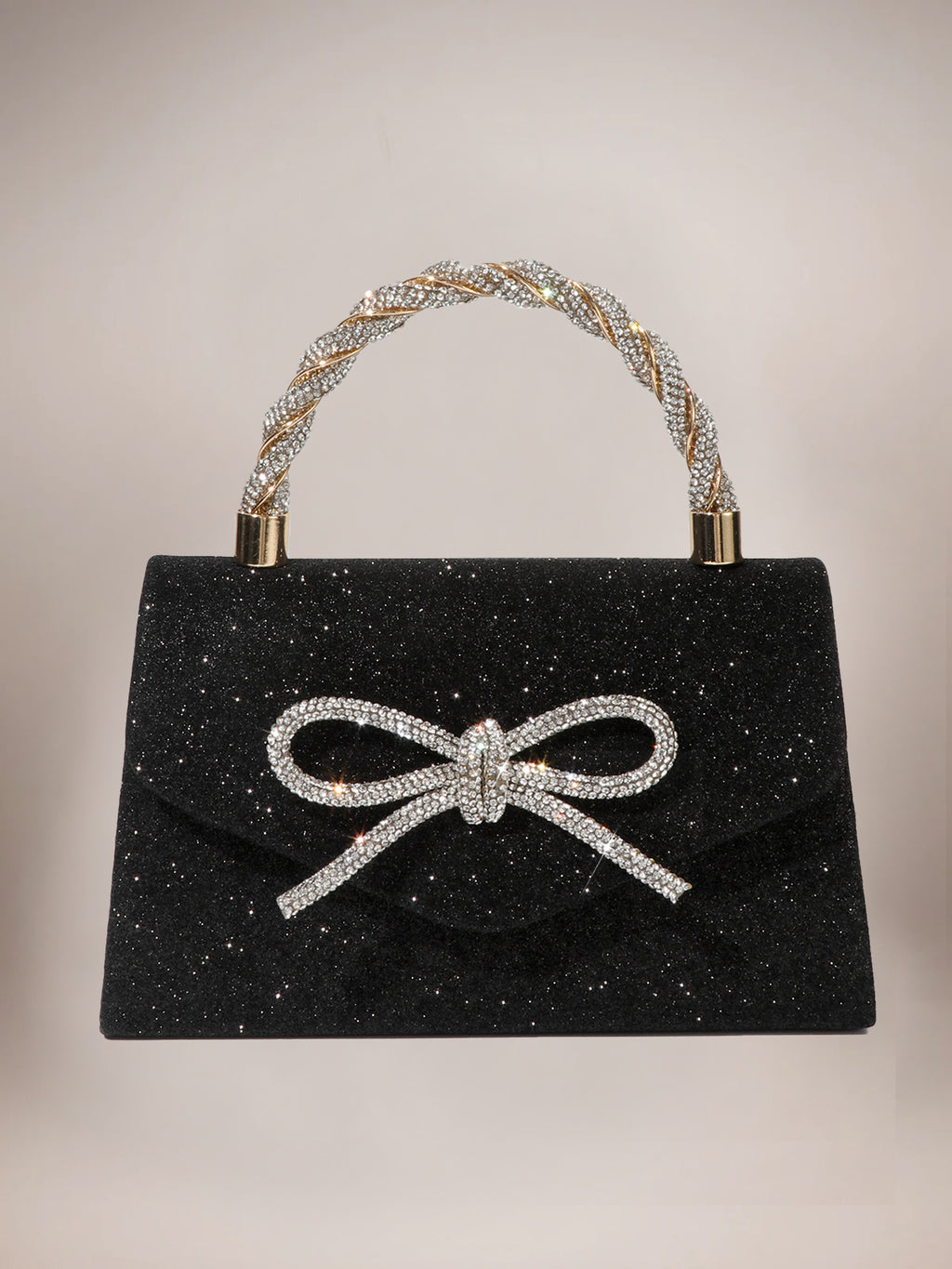 Rhinestone Bow Clutch